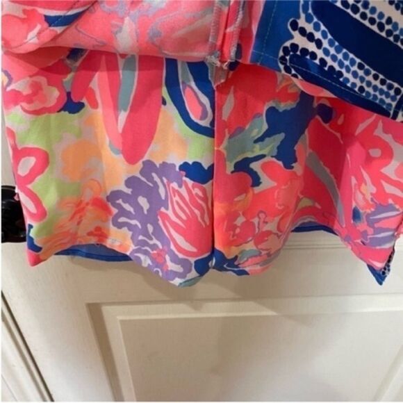 Lilly Pulitzer Dona Shift Romper Skort Dress Women Size 00 Under Shorts Back Zip - Picture 4 of 5